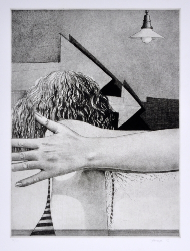 Roger Wittevrongel - Loose shoulder strap - etching, varnish sleeve and aquatint
