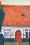Henri Vandermoere - Farm with bus n° 2 - oil on canvas - 60x50 - 1983