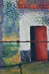 Henri Vandermoere - Farm with bus n° 2 - oil on canvas - 60x50 - 1983
