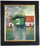 Henri Vandermoere - Farm with bus n° 2 - oil on canvas - 60x50 - 1983