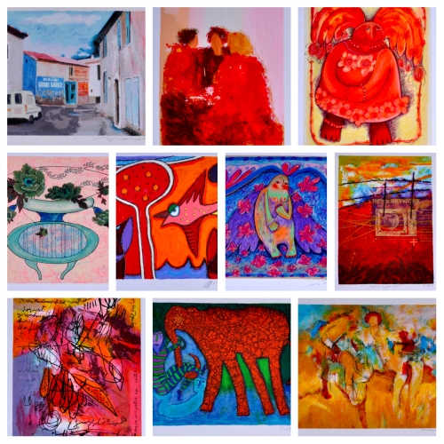 Diverse Kunstenaars - Lot of 10 screen prints - Signed