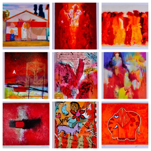 Diverse Kunstenaars - Lot of 9 screen prints - Signed