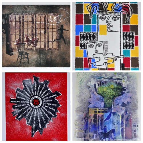 André Goezu - 2x Goezu + 2x diverse - signed screen prints