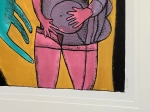 Guillaume Corneille - Large framed lithograph  Large desert bird 1999 E/A