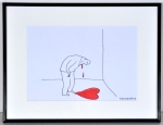 Hartelijk - Originele cartoon - Ingelijst