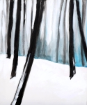 Stéphane Le Maou  - Forêt dhiver - acryl op doek - 60x50 cm - 2008
