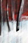 Stéphane Le Maou  - Forêt rouge - acryl op doek - 50x70 cm - 2008