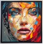 Visage - Olie op doek - 100x100 cm
