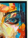 Loïc Tuhal - Visage - Olie op doek - 100x100 cm