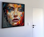 Loïc Tuhal - Visage - Olie op doek - 100x100 cm