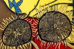 Guillaume Corneille - L'oiseau jaune - lithograph - framed