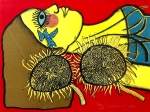 Guillaume Corneille - L'oiseau jaune - lithograph - framed