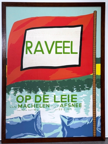 Roger Raveel - Raveel op de Leie - zeefdruk - 1971
