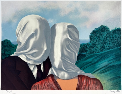 René Magritte - Les amants - Lithografie - 45x60 cm