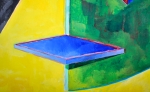 Bob Lens - Masker Espace - olie op doek - 140x200 cm