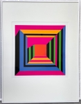 Geometrisch abstract - zeefdruk - ingelijst - 1973