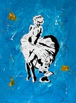 Minnie Mouse & Marylin Monroe - Gemengde techniek - Stuk uniek