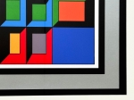 Guy Vandenbranden - Geometrisch abstract - zeefdruk - ingelijst - 1973