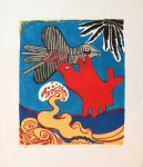 Deux oiseaux au dessus d’une vague