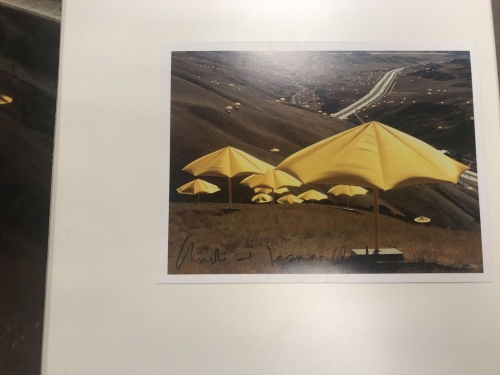 Christo Javacheff - Carte d'art signée + affiche Umbrella's