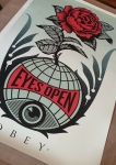Shepard Fairey - Eyes Open - Offset Lithograph  Hand signed