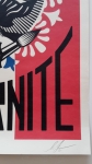 Shepard Fairey - Freedom Equality Fraternity  handsigned offsetlithograph