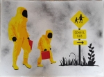 Ziegler T  - First Day at School - stencil/spraypaint  handgesigneerd - beperkte oplage