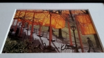 Christo Javacheff - Christo & Jeanne-Claude  The Gates  signed artcard with fabric