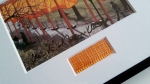Christo Javacheff - Christo & Jeanne-Claude  The Gates  signed artcard with fabric