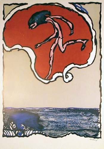 Pierre Alechinsky - Worldly Flying Object