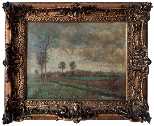 Kunstenaar onbekend - Landschap met boerderij