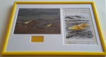 Christo Javacheff - The Umbrellas USA  2 artcards + fabric