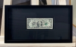 Original drawing on a dollar note
