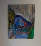 Hans  Ebeling Koning  - Hans Ebeling King, in front of the train