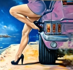 ,, Meisje & Mustang,,