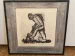 Plowing farmer