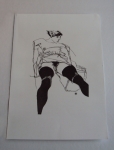 Lady with black stockings