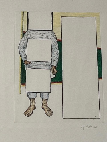 Roger Raveel - A full-length man (ii).