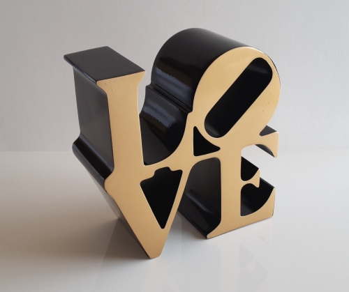 Robert Indiana (after) - Love (Black and Gold)
