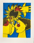 Lithograph signed "Idylle"