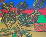 Guillaume Corneille - Signed; Lithograph Bird born from the landscape