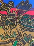 Guillaume Corneille - Signed; Lithograph Bird born from the landscape