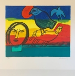 Guillaume Corneille - Signée; Lithographie Rêveries d'été
