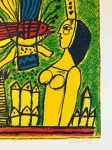 Guillaume Corneille - Signed, Lithograph Two Women in the City
