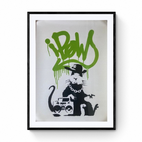 Banksy (after)  - Banksy Flower Thrower - Officiële poster van de tentoonstelling Parijs 