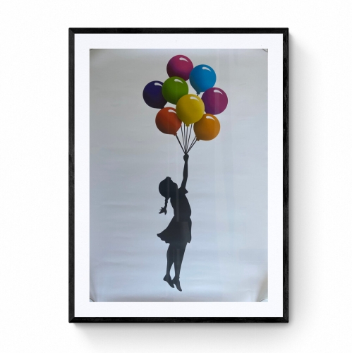 Banksy (after)  - Banksy Flying Balloon Girl - Official Poster of the exhibition Paris 