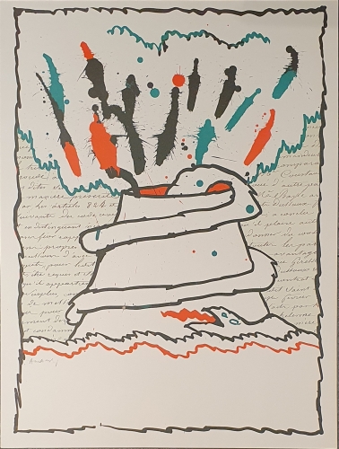Pierre Alechinsky - Le volcan décrit