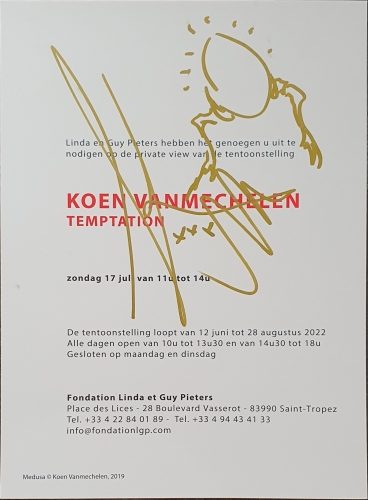 Koen Vanmechelen - Méduse - dessin sur invitation