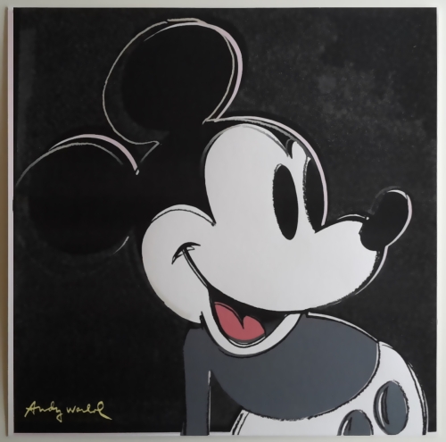 (After) Andy Warhol - Mickey Mouse Zwart