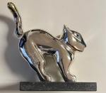 Guillaume Corneille - Sculpture en bronze argenté Le Petit Chat